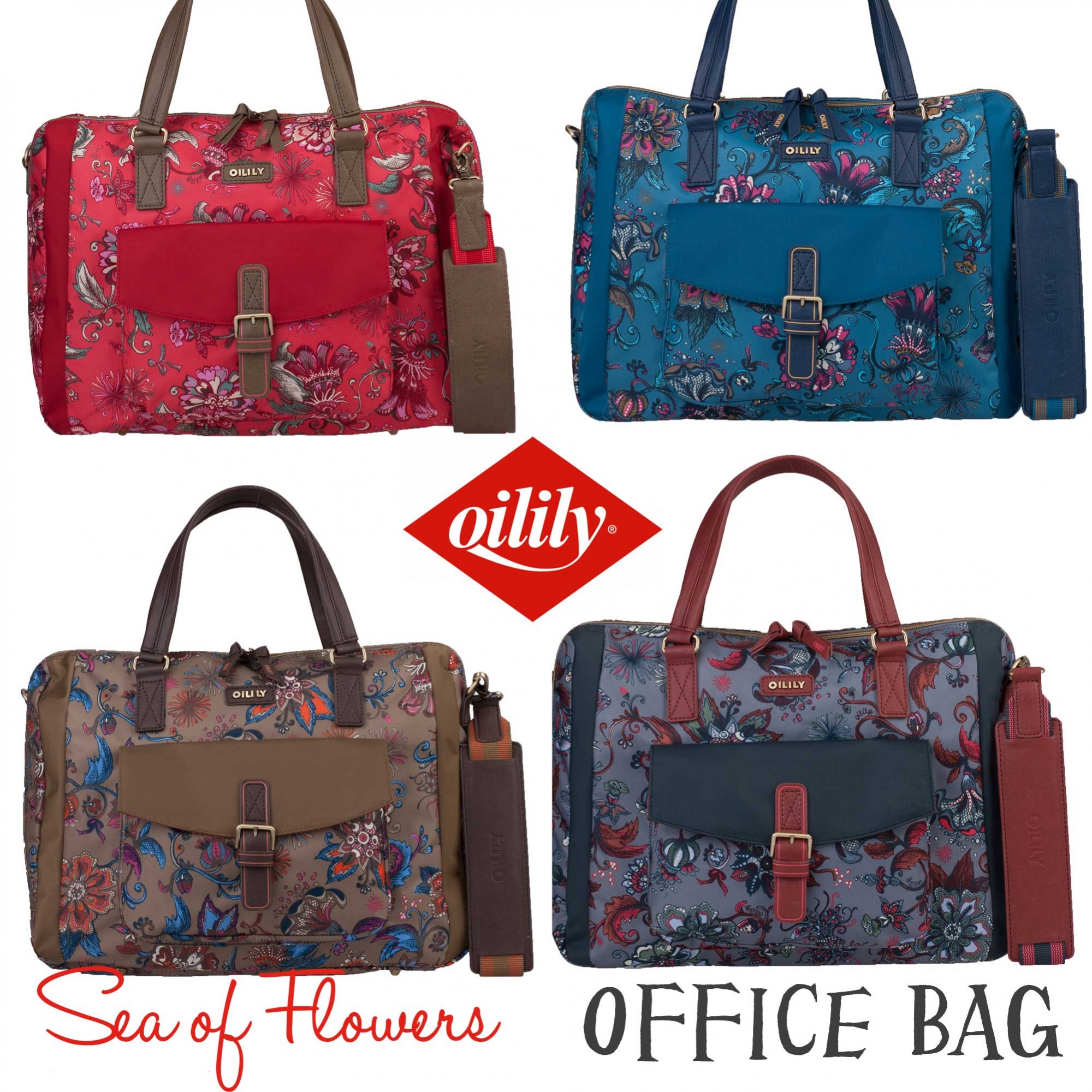 Oilily Office Bag Laptoptasche Notebooktasche Sea of Flowers Alle