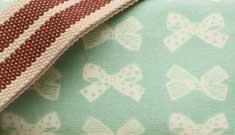 Pink Lining Cream Bows on Peppermint