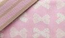 Pink Lining Cream Bows on Pink